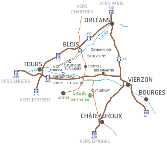 Plan du gîte de Sermoise